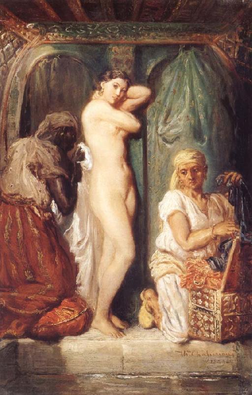 Theodore Chasseriau Young woman coming out of the bath China oil painting art